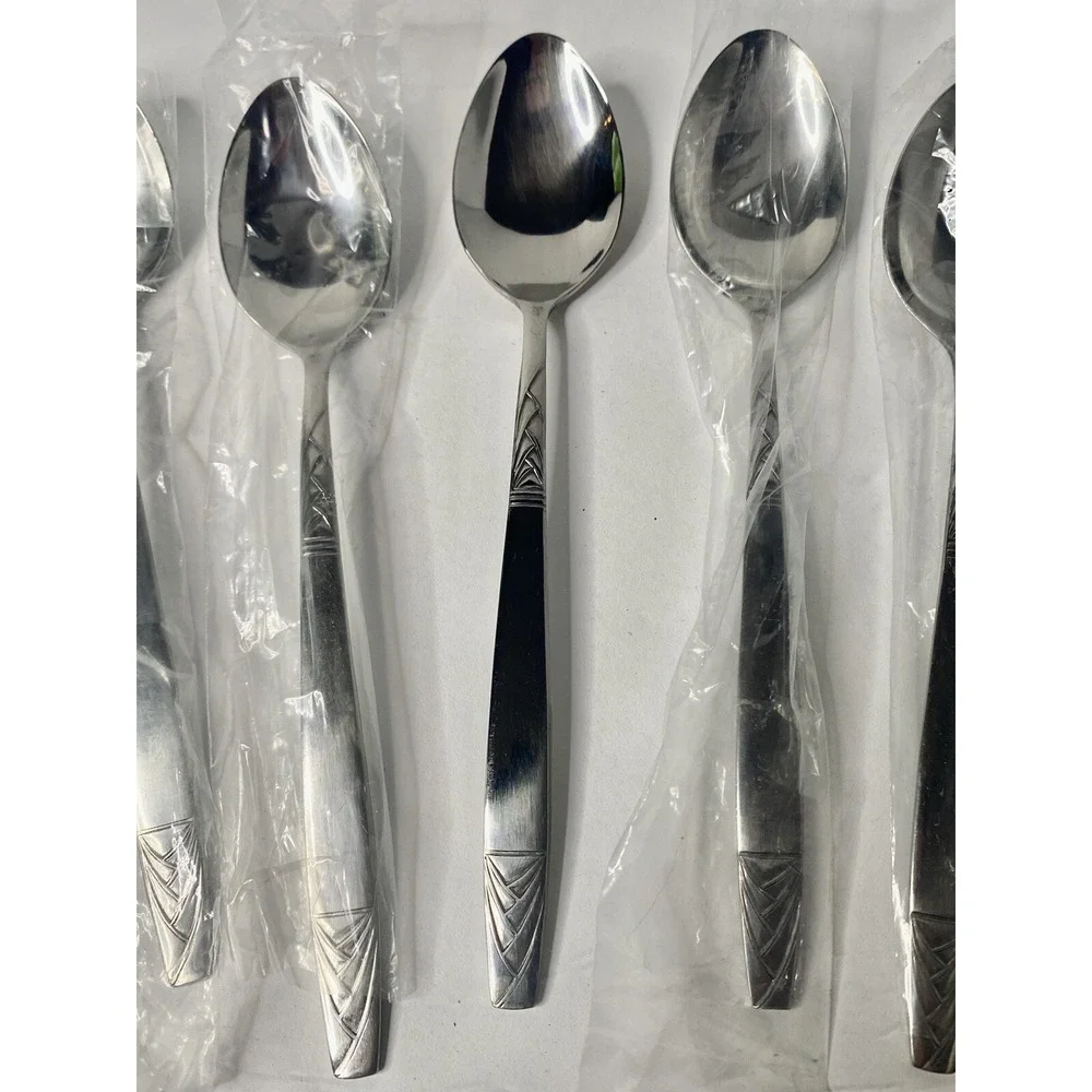 Orleans Silver ORL46 Stainless Korea Lot of 5 TeaSpoons Replacements